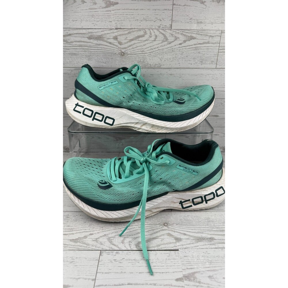 Topo Athletic Specter Green Navy US 9D Mens Sneakers Mesh Running Shoes #934